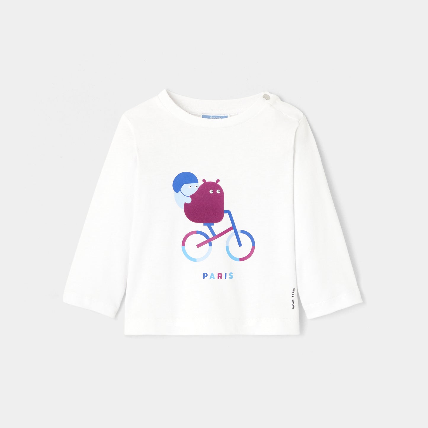 プリント入り長袖Tシャツ