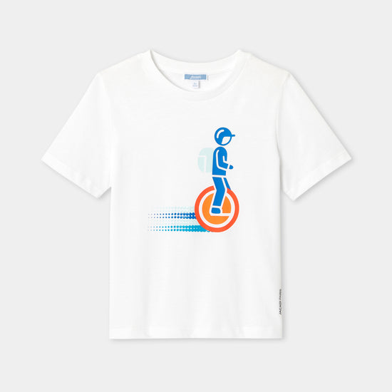 プリント入り半袖Tシャツ