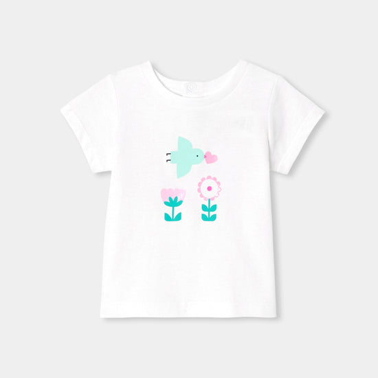 プリント入り半袖Tシャツ