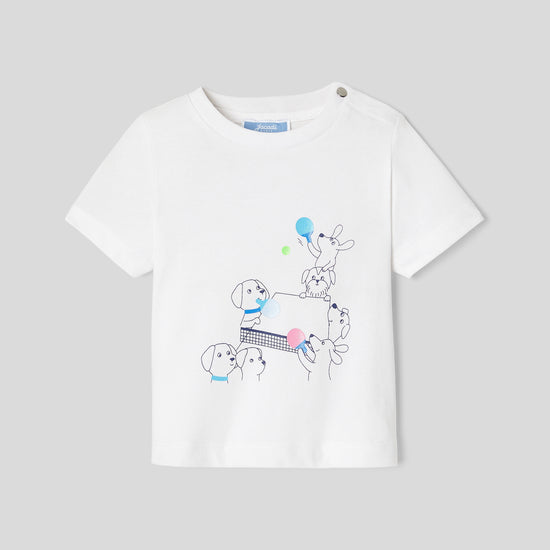 プリント入り半袖Tシャツ